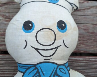 Vintage 1970s Pillsbury Dough Boy Poppin Fresh Stuffed Doll