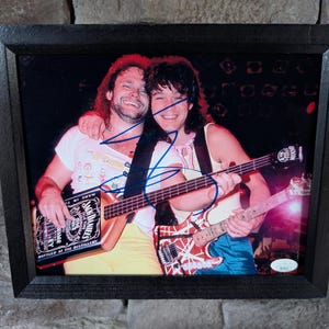 Autographed Michael Anthony Bassist For Van Halen 8x10 inch framed photo with certificate of authenticity from JSA