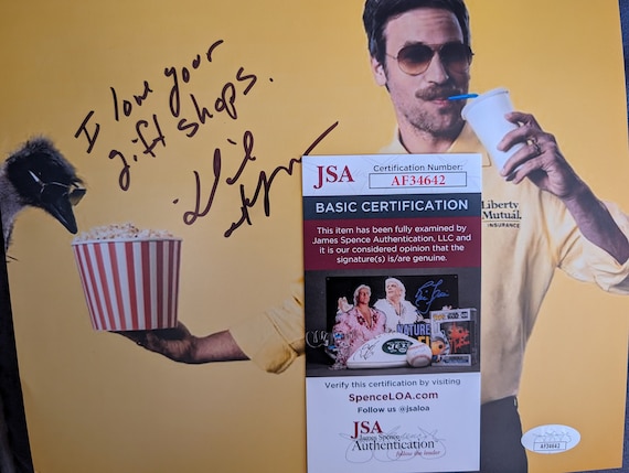 Autographed David Hoffman Limu Emu and Doug Liberty Mutual