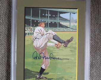 Autographed Hal Newhouser Detroit Tigers Perez Steele Great Moments Jumbo Card Certified Authentic and Slabbed by PSA / DNA