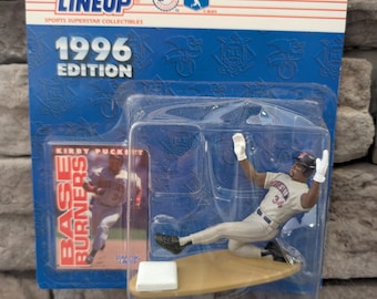 Figura vintage de Kirby Puckett, Minnesota Twins, alineación titular de 1996 en caja original.