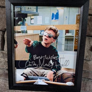 Autographed Anthony Michael Hall The Breakfast Club Sixteen Candles 8x10 inch framed photo with certificate of authenticity from JSA