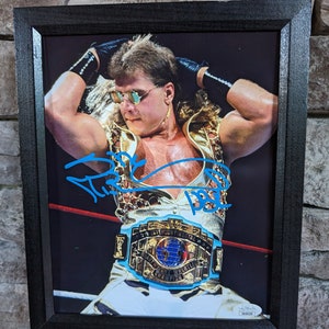 Autographed The Heart Break Kid Shawn Michaels 8x10 inch framed photo with certificate of authenticity from JSA