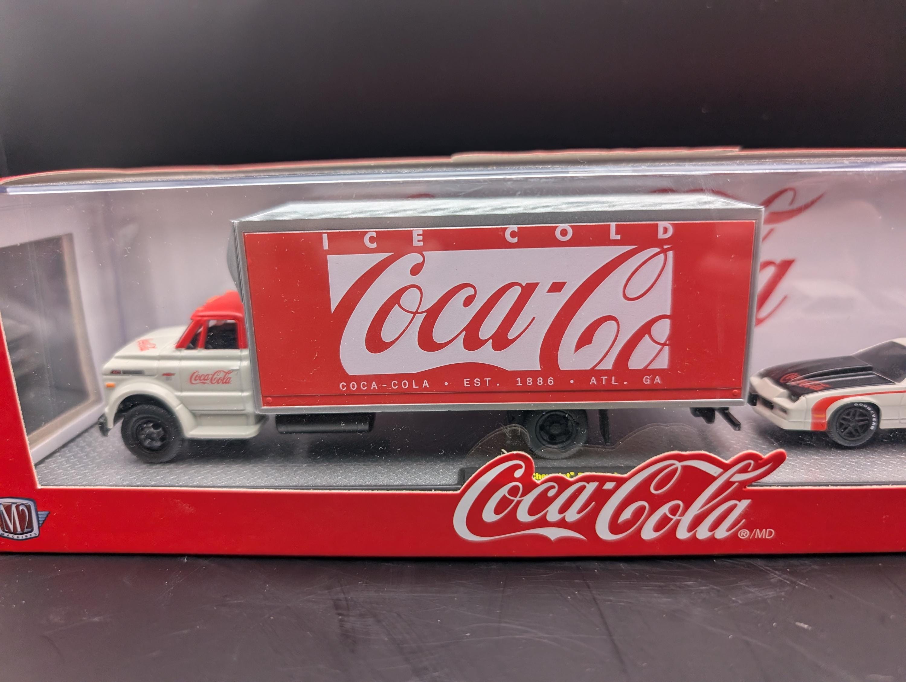 M2 Machines Coca-cola Tractor Trailer and Race Car in Original Box