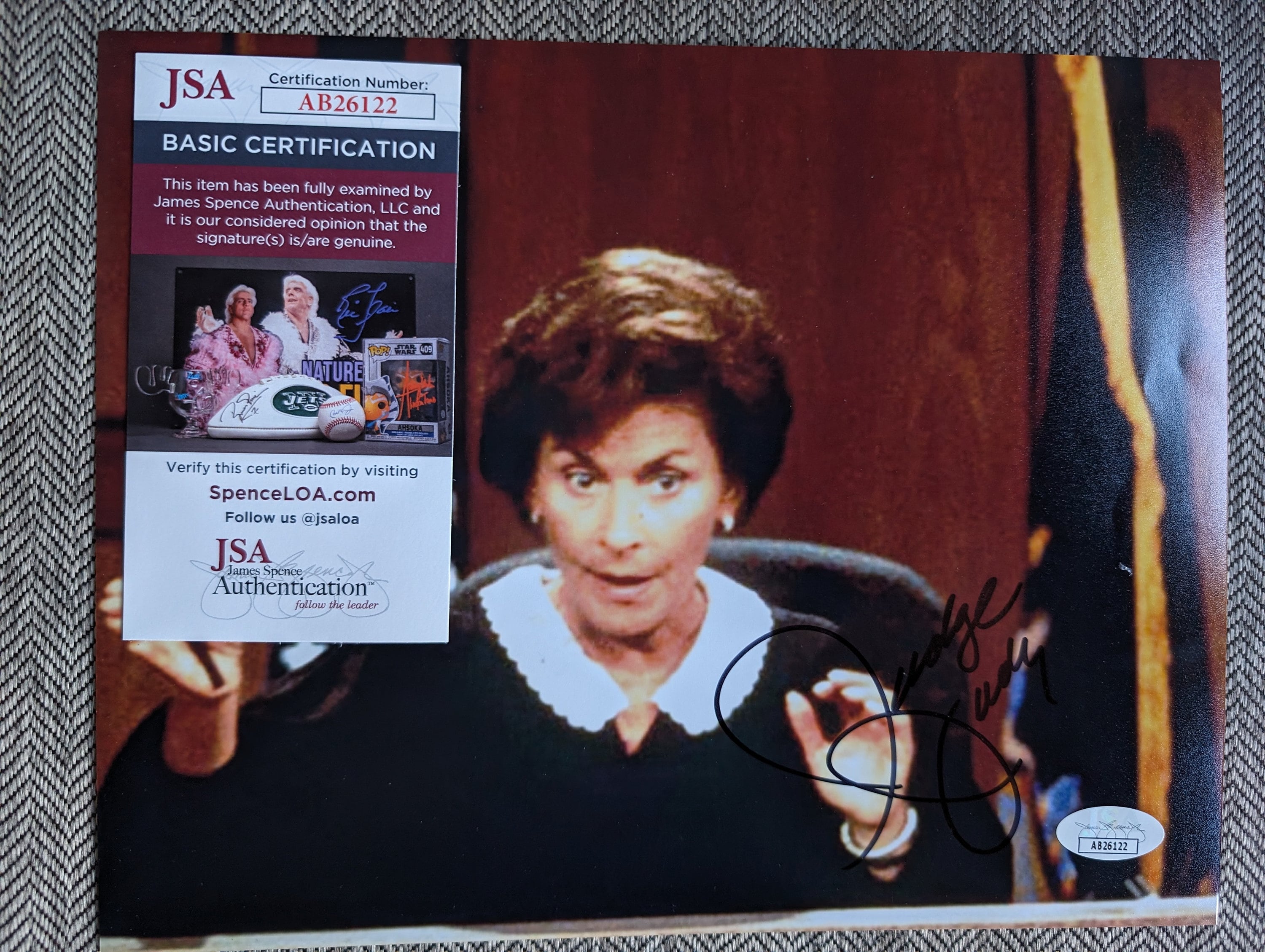 Judith Riley Autograph Autographed Judge Judy 8x10 Inch Framed Photo With Certificate of ...