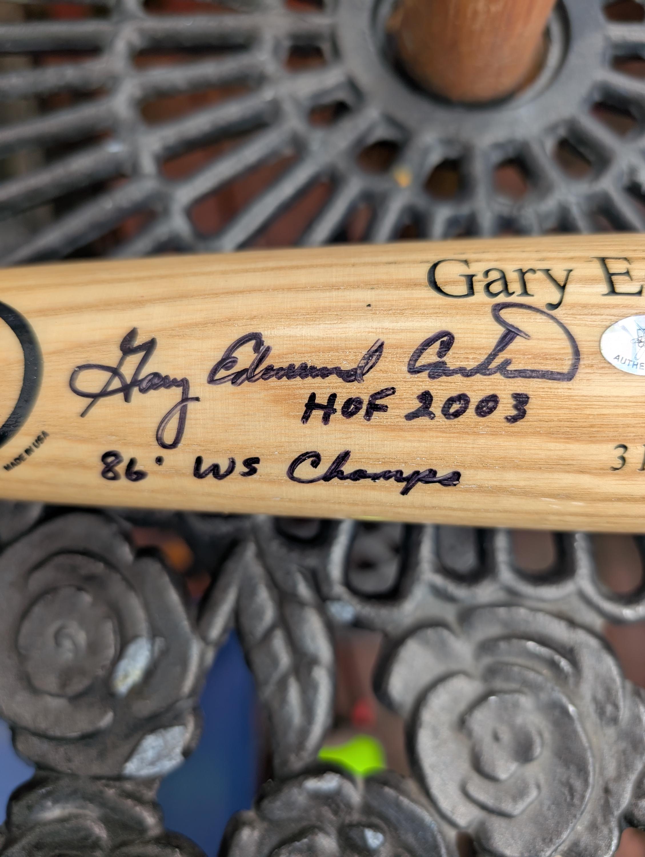ゲイリー・カーター直筆サイン入り NY メッツ殿堂入りバット ゲイリー
