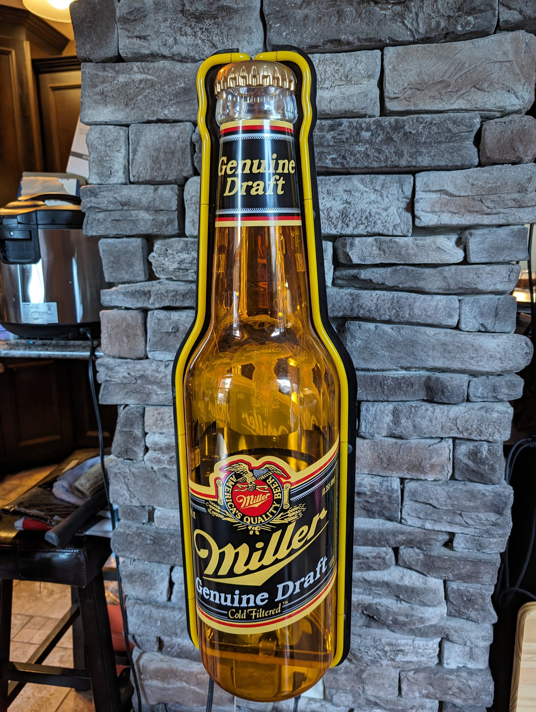 Miller・beer ネオンサイン　ミラービールスペシャル Miller Genuine Draft Beer Bottle Neon Beer Sign - Etsy