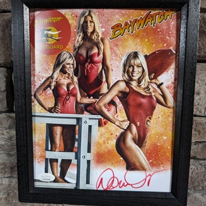 Autographed Donna D&#39;Errico Donna Marco Baywatch 8x10 inch framed photo with certificate of authenticity from JSA