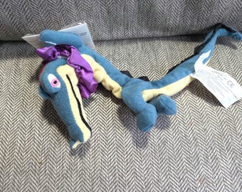 Vintage Retired Disney Store Fantasia Alligator Bean Bag Plush 8 inch With Original Tags