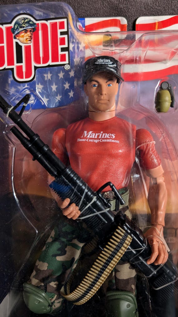 Vintage 1990s GI Joe Basic Training Marine Collectors Edition Doll