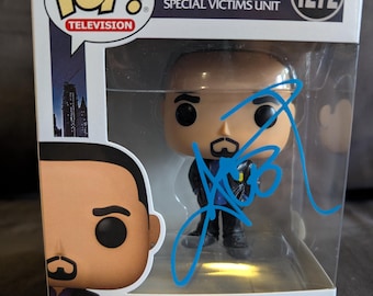 Figura Funko Pop autografiada de Ice-T de la Unidad de Víctimas Especiales de la Ley y el Orden de Odafin Fin Tutuola con certificado de autenticidad de JSA