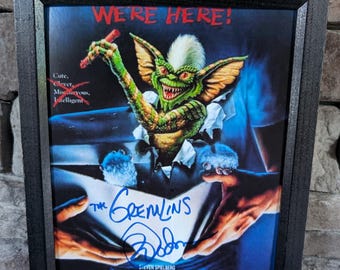 Autographed Mark Dodson Voice Actor Voice of The Mogwai in Gremlins 8x10 inch framed photo with certificate of authenticity from JSA