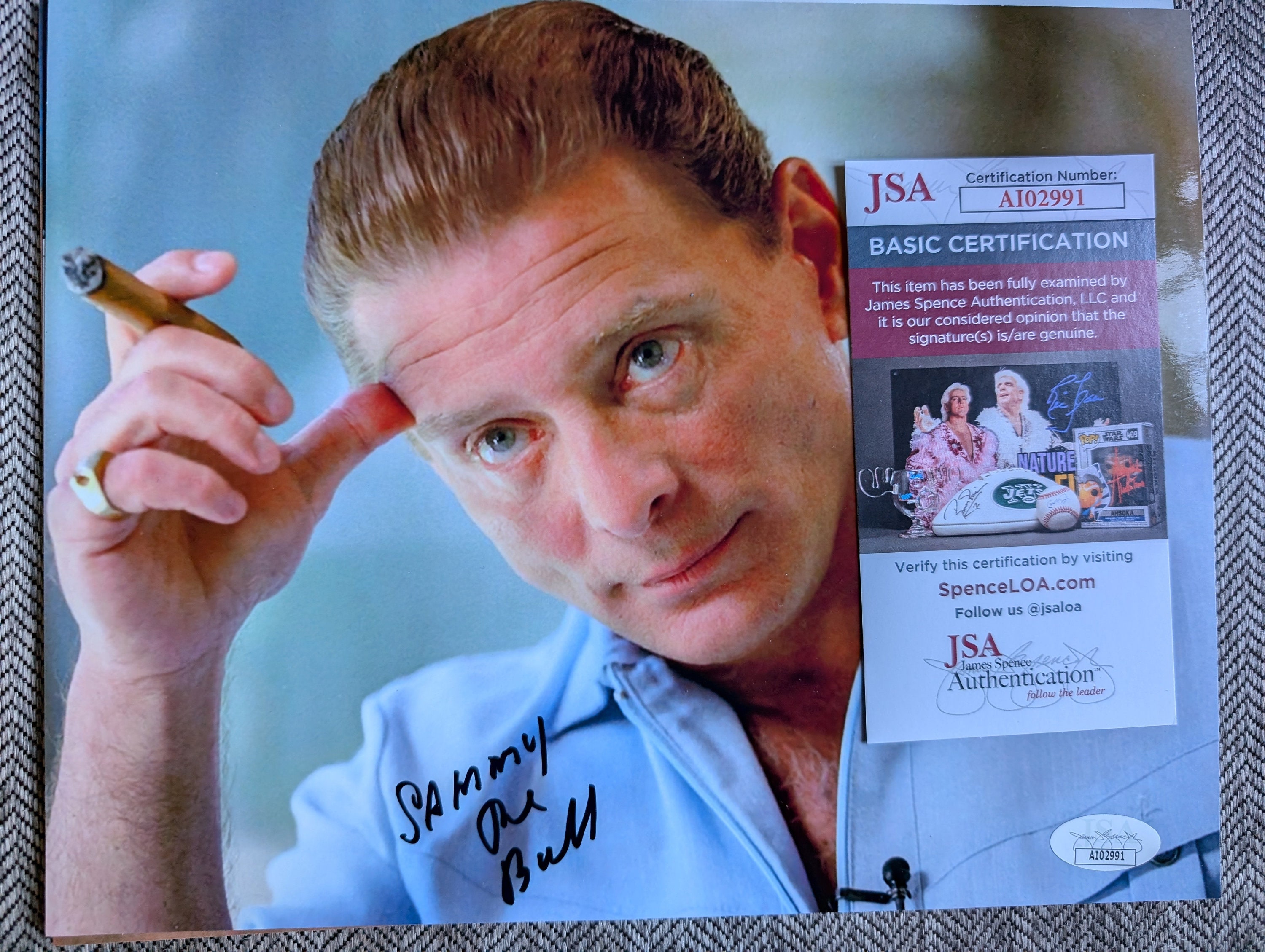 Autographed Sammy the Bull Gravano 8x10 Inch Framed Photo With Certificate  of Authenticity From JSA