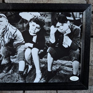 Autographed Spanky McFarland, Spanky in the Our Gang Little Rascals 8x10 inch framed photo with certificate of authenticity from JSA