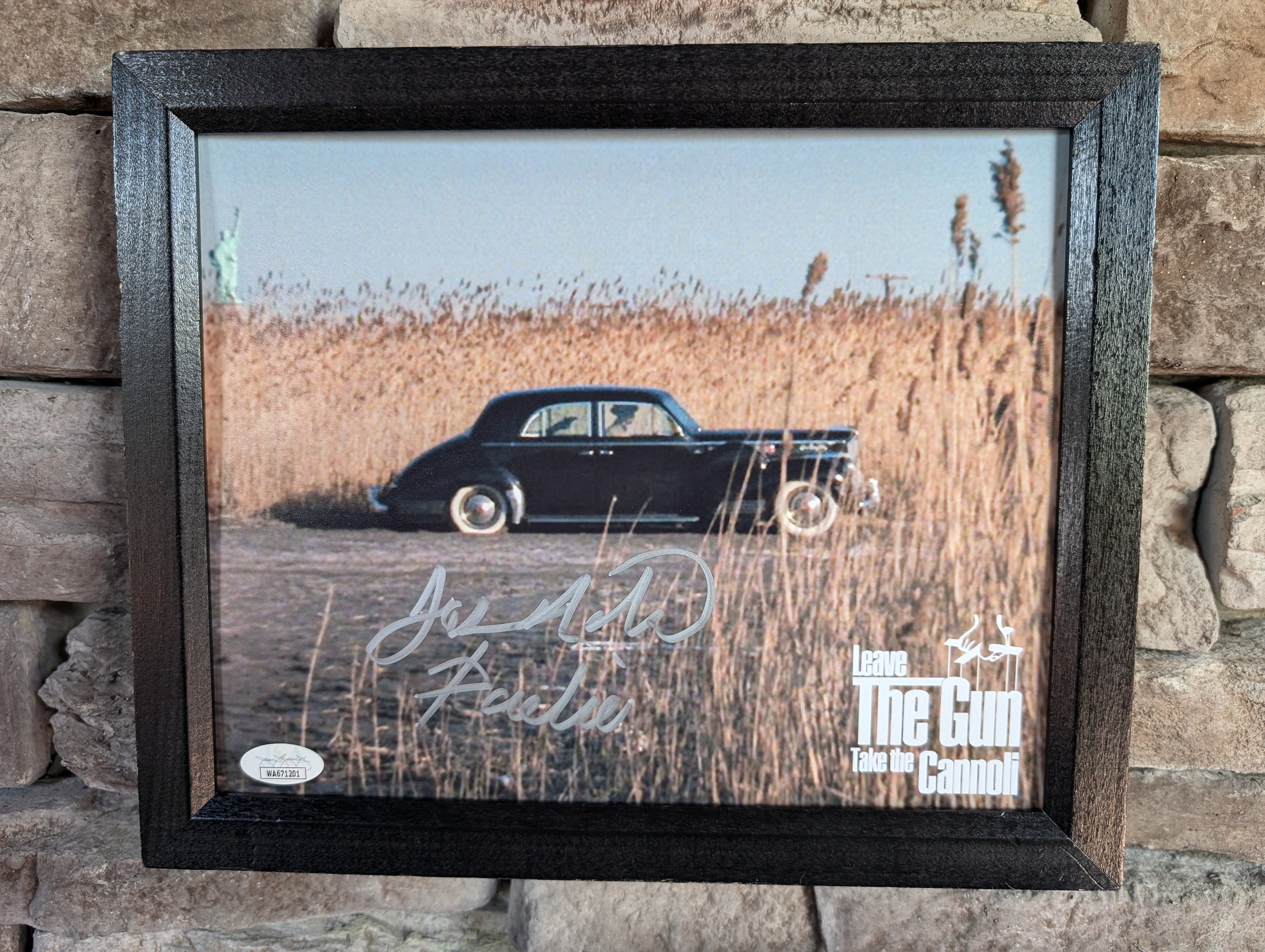 'Leave The Gun, Take The Cannoli' Godfather Movie Quote License Plate Frame - Fits Car/SUV