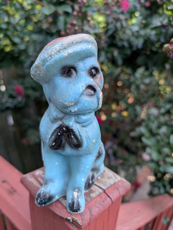 Vintage chalkware Bulldog Vintage 1940s Chalkware Carnival Prize