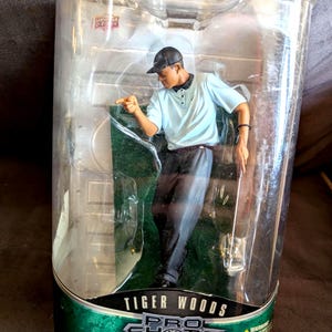 Vintage Tiger Woods Oberdeck Tiger Woods Tiger II Pro Shots Figur Nie geöffnet in Originalverpackung