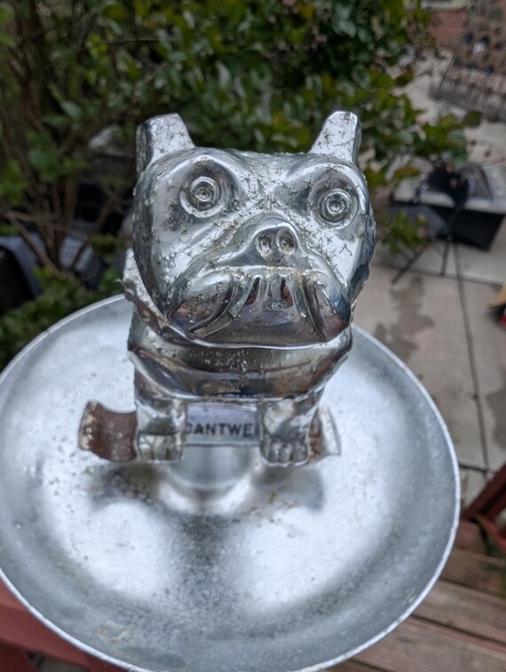 Vintage Large Chrome Mack Truck Bulldog Hood Ornament Repurposed