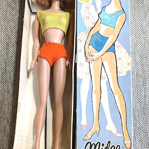Vintage 1960s Mattel Barbie Midge doll in original box