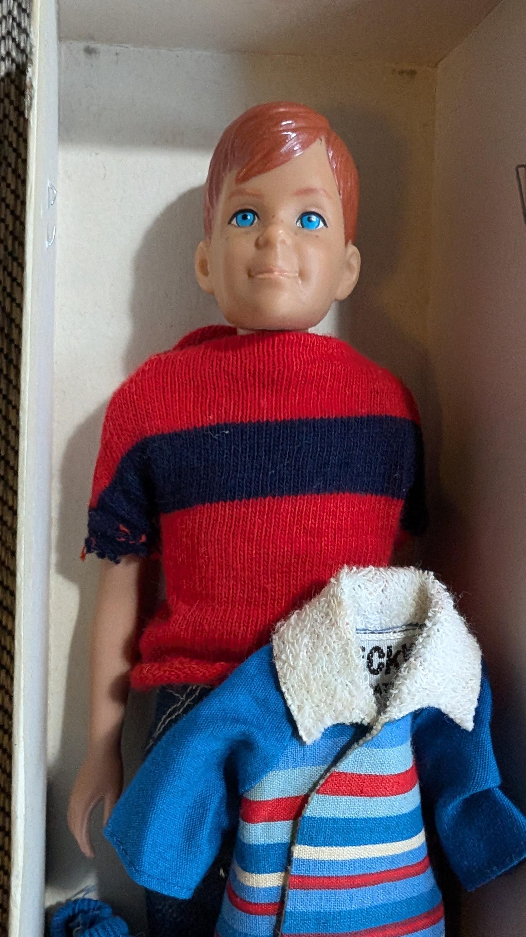 Vintage 1960s Mattel Barbie Skippers Friend Ricky Doll in Original