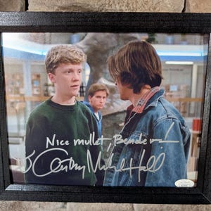Autographed Anthony Michael Hall The Breakfast Club Sixteen Candles 8x10 inch framed photo with certificate of authenticity from JSA