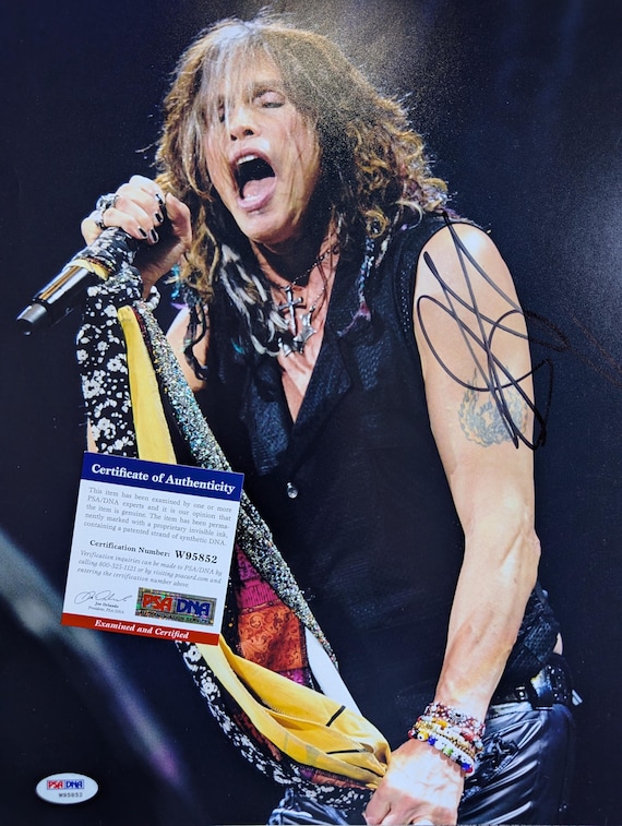 スティーブン・タイラーのサイン入りエアロスミス11 x 14インチ額入り