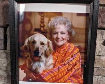 Autographed Betty White The Golden Girls 8x10 inch framed photo with certificate of authenticity from JSA