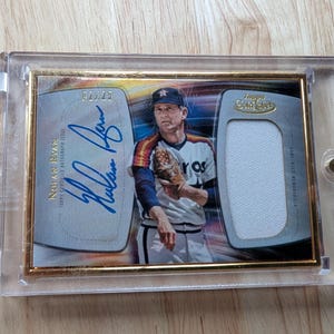 Topps Golden Greats ingelijste Jumbo-handtekening relikwiekaart Nolan Ryan Houston Astros Baseball-kaart genummerd 25/2, slechts 25 beschikbaar wereldwijd