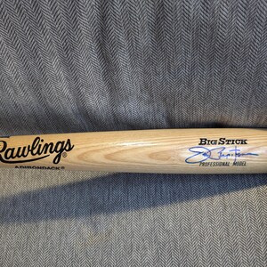 Autographed Joe Pepitone NY Yankees baseball bat with certificate of authenticity from JSA