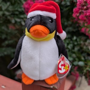 Vintage 1998 Ty beanie Babies Zero The Penguin Bean Bag Plush 8 inch With Original Tags