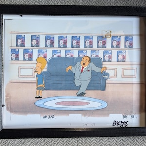 Vintage Beavis and Butthead 11x14 Inch Framed Production Used
