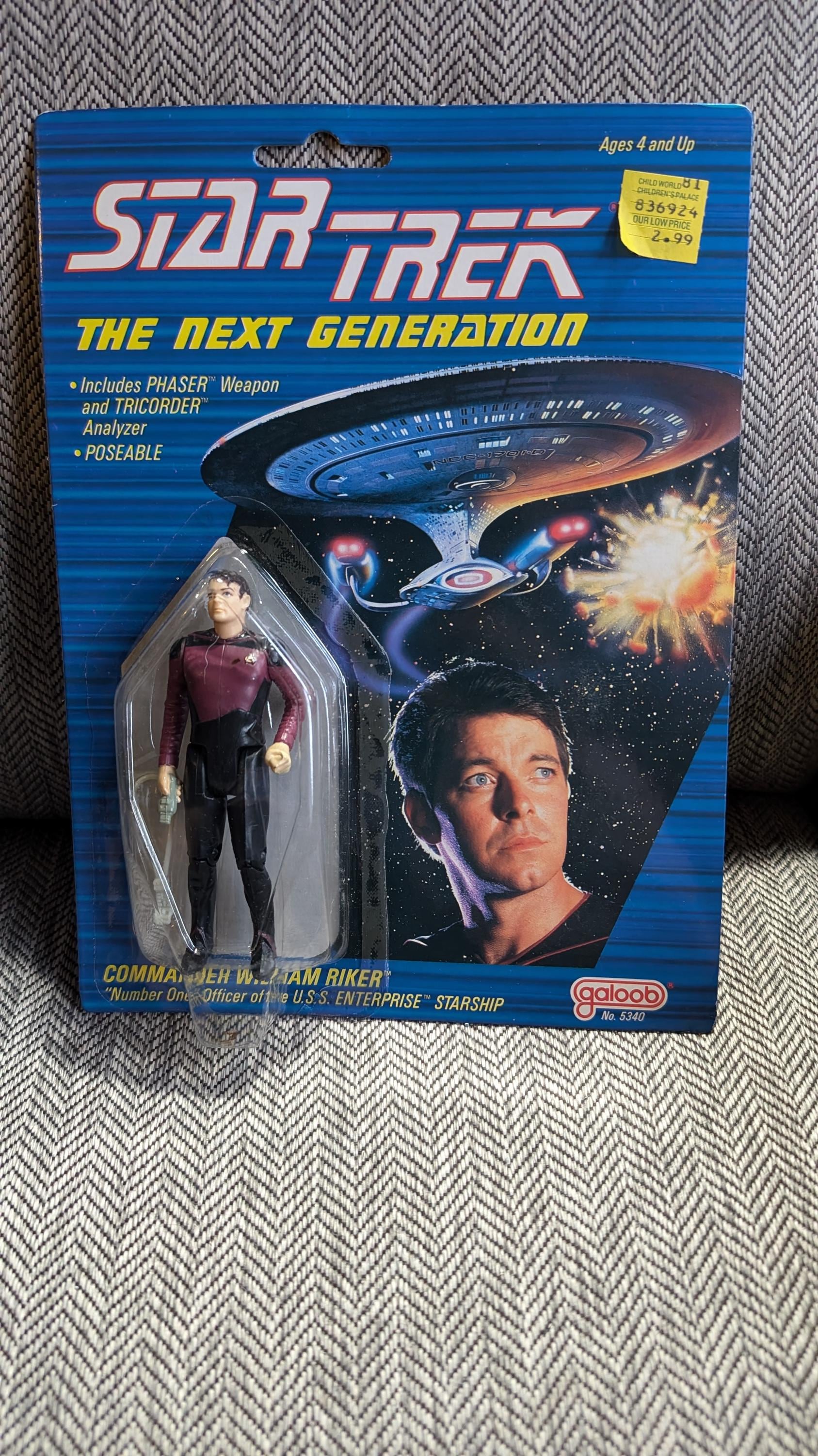 88' 初期スタートレック フィギュア ガルーブ galoob TNG ライカー 88' 初期スタートレック フィギュア ガルーブ galoob TNG ライカー