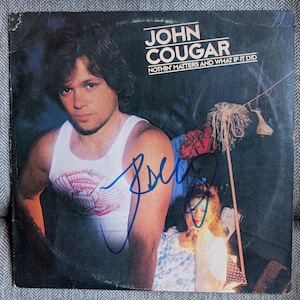 Autographed John Cougar Mellencamp Record Album Cover with certificate of authenticity from  JSA
