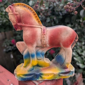 Vintage 1940s Chalkware Carnival Prize Horse