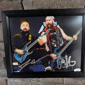 Autographed Zoltan Bathory & Chris Kael Five Finger Death Punch 8x10 Inch Framed Photo With Certificate of authenticity from JSA