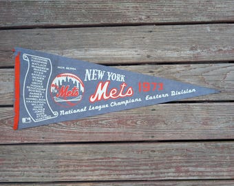 Fanion Original New York Mets Années 60 - Taille Réelle - Très Bon état