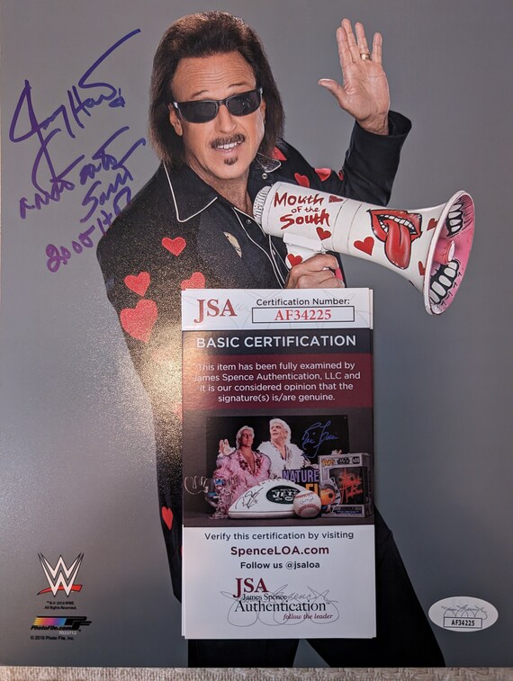 Autographed WWF WWE the Mouth of the South Jimmy Hart 8x10 Inch