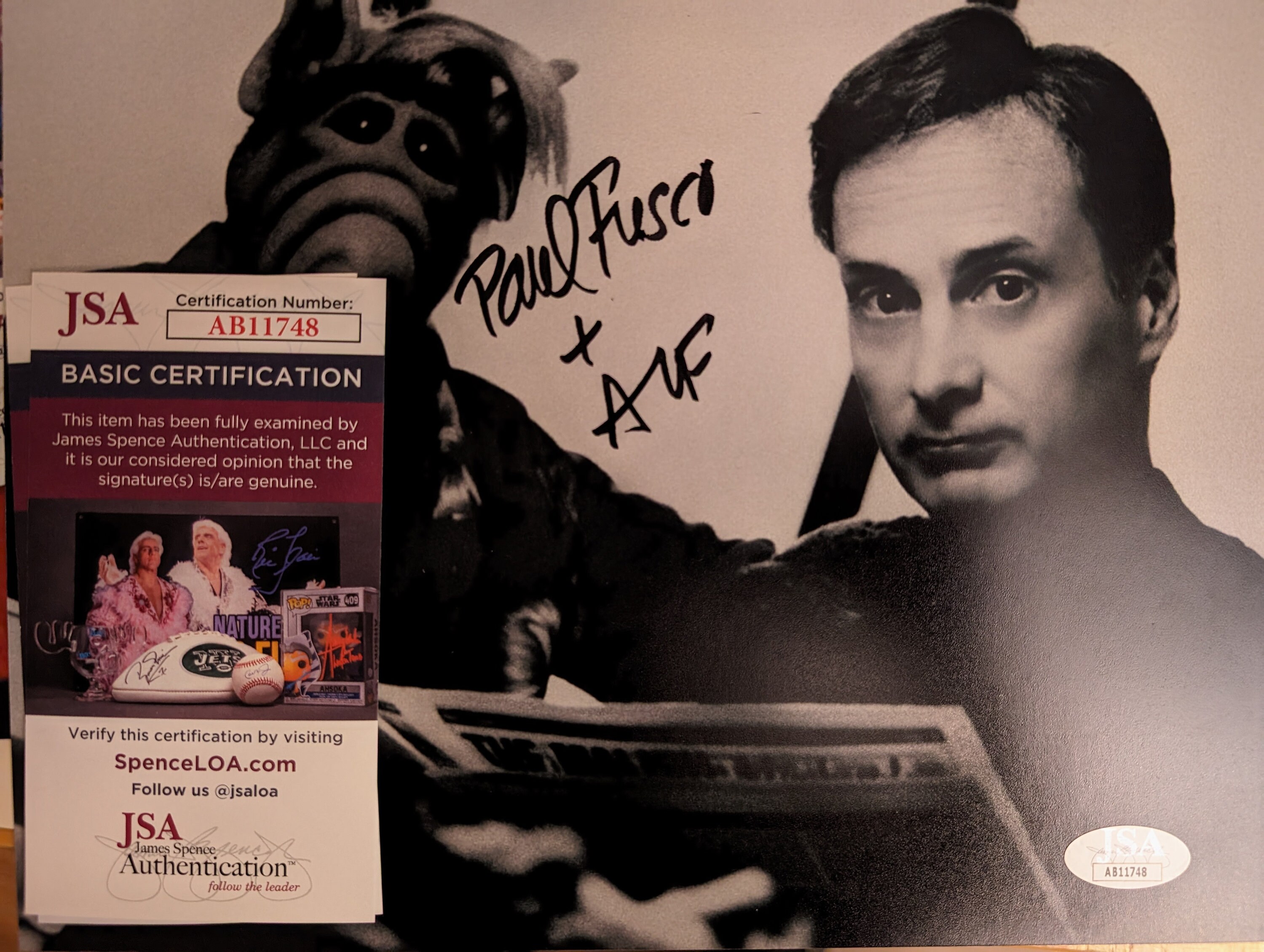 【BECKETT認証】ALF声優 Paul Fusco サイン アルフ本人直筆④ Autographed Paul Fusco Puppeteer and Voice of ALF, 8x10 Inch