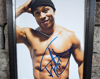 Fotografía enmarcada de 8 x 10 pulgadas autografiada por LL Cool J con certificado de autenticidad de JSA
