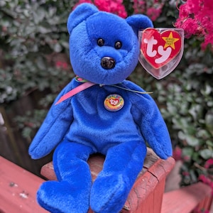 Vintage 1998 Ty beanie Babies Chubby Officielle Club Bear Sitzsack Plüsch 8 zoll Mit Original Tags