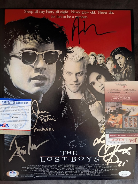 Autographed Alex Winter Corey Feldman Jason Patric Jamison