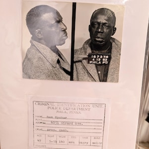 Vintage original 1960s Mugshots from The Philadelphia Pennsylvania Police Department