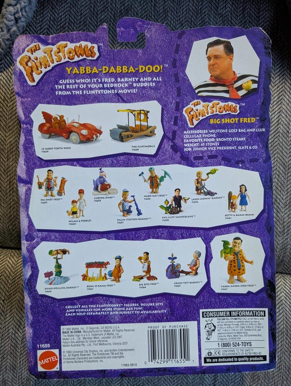 1993年製マテルトイズ製ヴィンテージ「原始家族フリントストーン