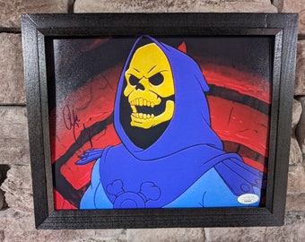 Gesigneerde Alan Oppenheimer Skelator Masters of the Universe 8 x 10 inch ingelijste foto met certificaat van echtheid van JSA