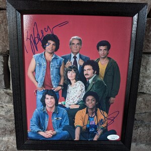 Autographed Robert Hegyes and Lawrence Hilton-Jacobs Welcome Back Kotter 8x10 inch framed photo with certificate of authenticity from JSA