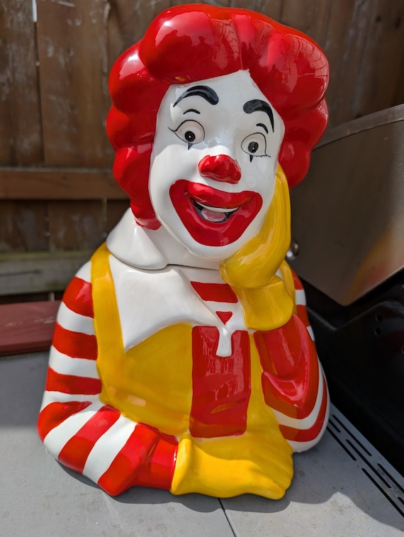 McDonald's ドナルド クッキージャー 陶器製 Vintage 1997 Treasure Craft Mcdonald's Ronald Mcdonald Cookie Jar
