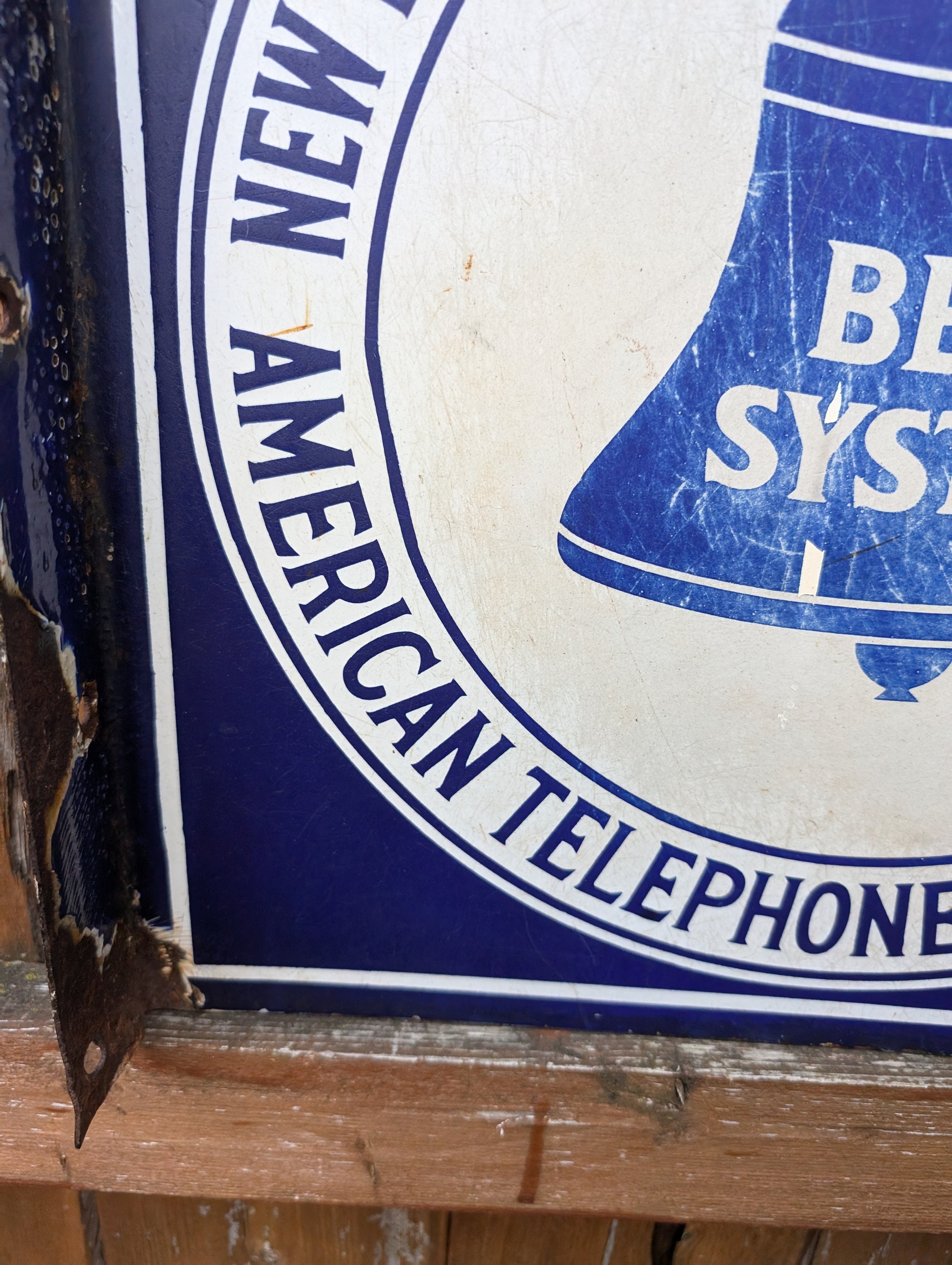 Antique Early 1900s Double Sided New England Telephone and 