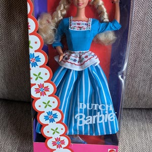 Vintage 1995 Mattel Dolls of the World Dutch Barbie doll in original box never opened.