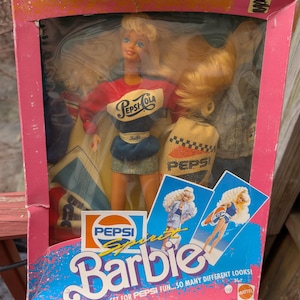 Vintage 1989 Mattel Pepsi Spirit Barbie Barbie doll in original box never opened