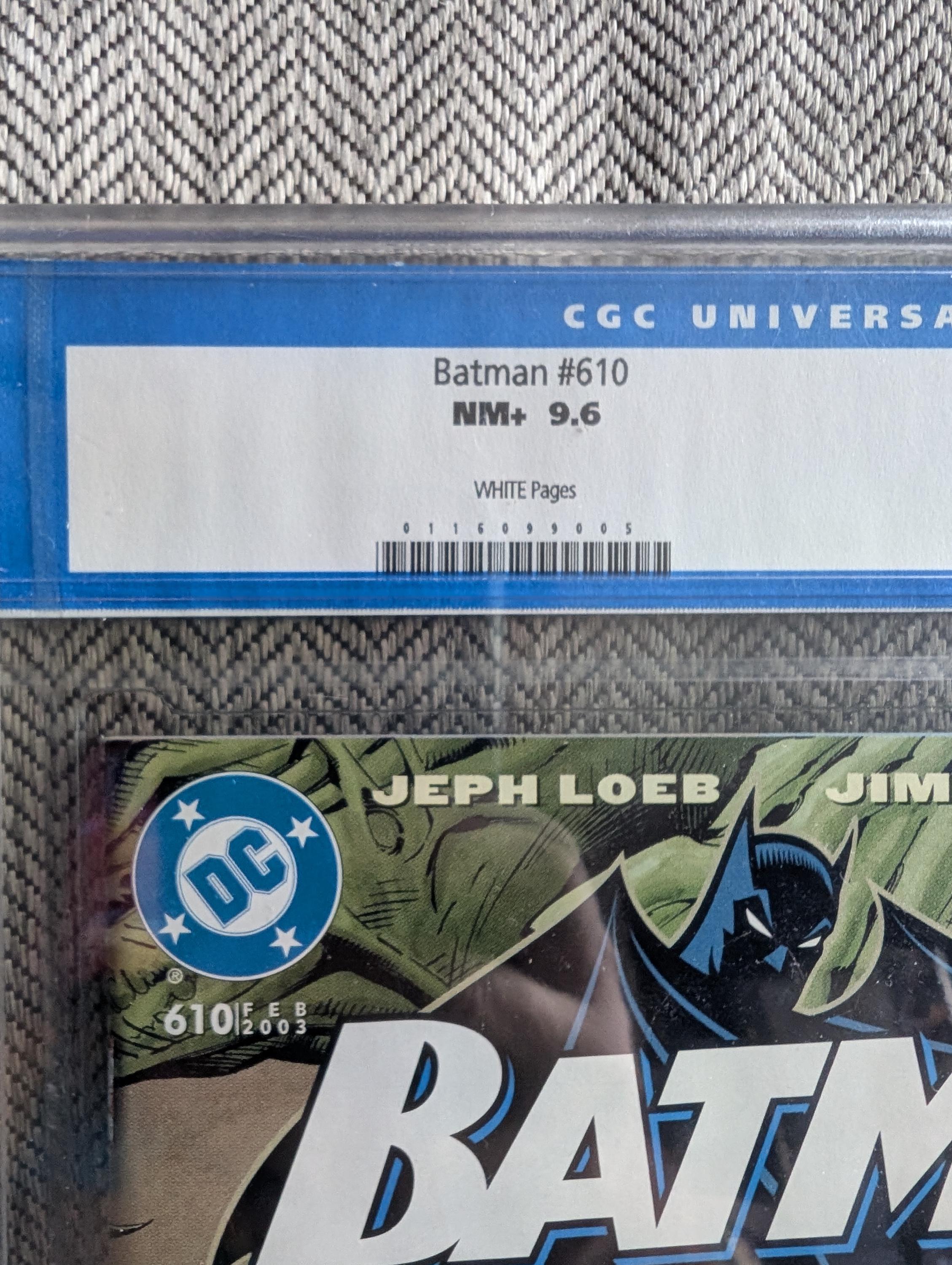 2003 DC Comics Batman #610 CGC Graded 9.6 NM+ Joseph Loeb Jim Lee